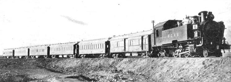 THE INTERNATIONAL TRAIN leaving Antofagasta