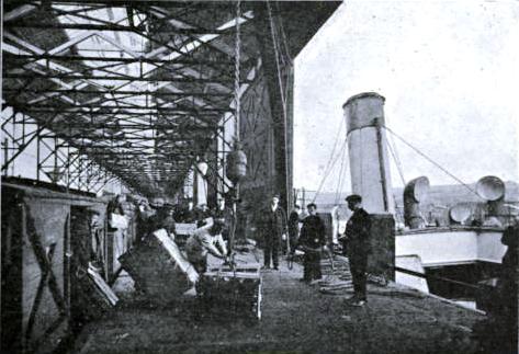 Loading a North Western Steamer at Holyhead