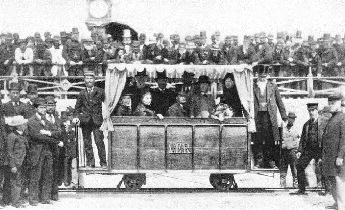 THE OPENING CEREMONY of Volk’s Electric Railway on August 3rd, 1883