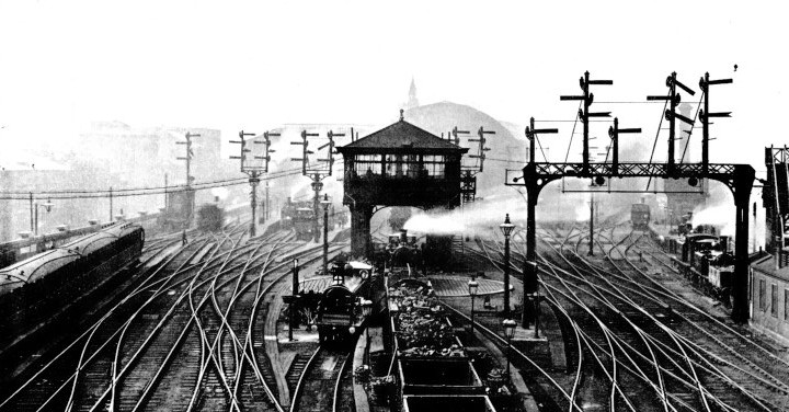 Approach to the terminus at London Bridge, London Brighton & South Coast Railway