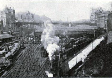 THE APPROACH TO WAVERLEY STATION, EDINBURGH