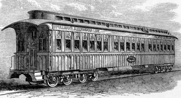 One of the early Pullman sleeping cars