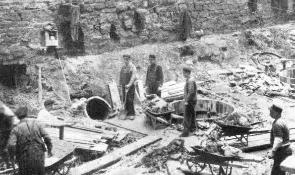 AN UNUSUAL METHOD of disposing of soil excavated during the laying of foundations for buildings in Chicago is provided by the freight tunnels