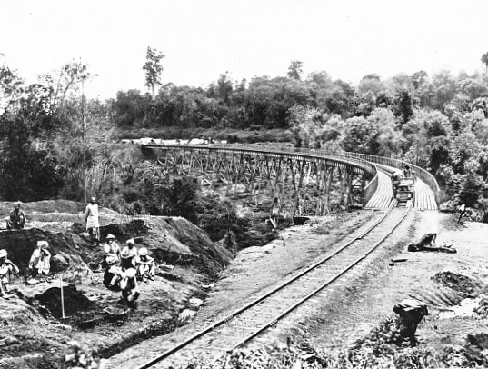 A BRIDGE CONSTRUCTION CAMP ON THE UGANDA RAILWAY