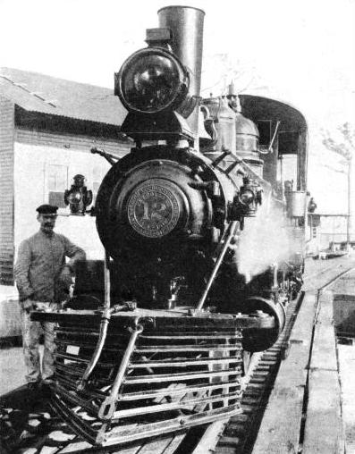 This locomotive was found abandoned in the jungle where it had been left by pioneers who had perished some thirty years earlier