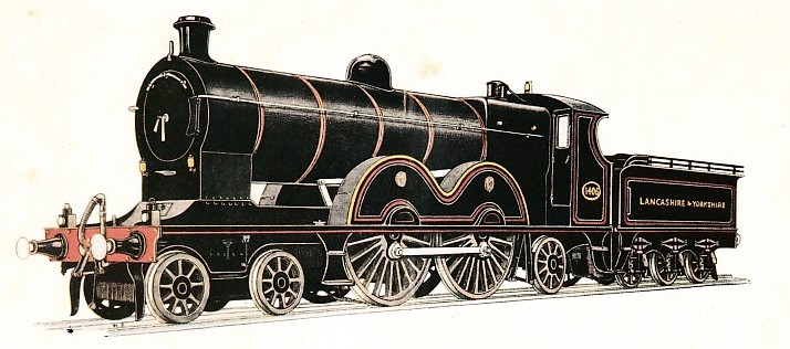 LANCASHIRE & YORKSHIRE RAILWAY EXPRESS PASSENGER LOCOMOTIVE, No. 1406